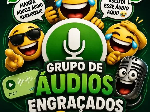 Imagem do grupo de WhatsApp Áudios Engraçados