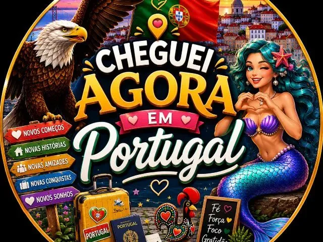 Imagem do grupo de WhatsApp Cheguei Agora Em Portugal
