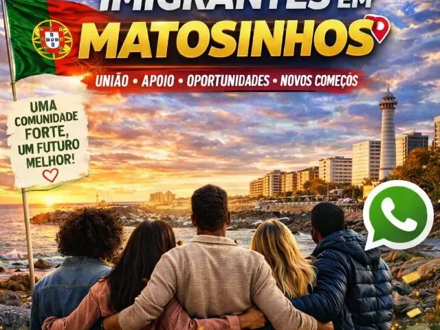 Imagem do grupo de WhatsApp Imigrantes em Matosinhos