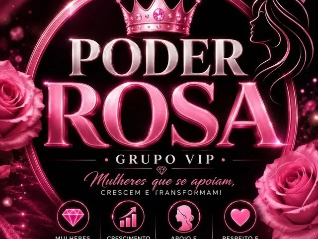 Imagem do grupo de WhatsApp Poder Rosa